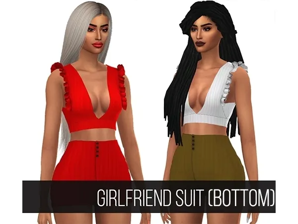 Maxis Match GIRLFRIEND SUIT (BOTTOM) - The Sims 4 Custom Content