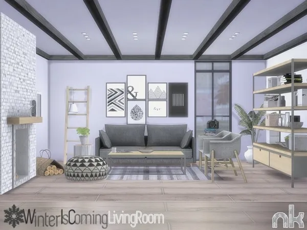 Alpha Nikadema Wic Living Room - The Sims 4 Custom Content