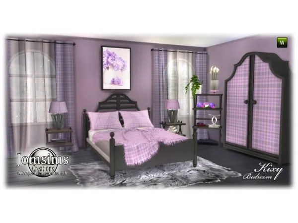 Alpha Kixy bedrooms by jomsimscreations - The Sims 4 Custom Content