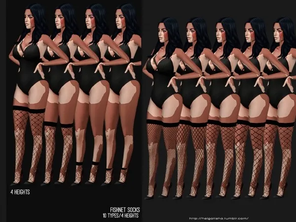 Mix [helgatisha] Fishnet socks - The Sims 4 Custom Content