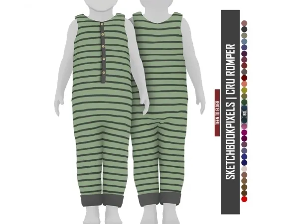 SKETCHBOOKPIXELS | CRU ROMPER TS4