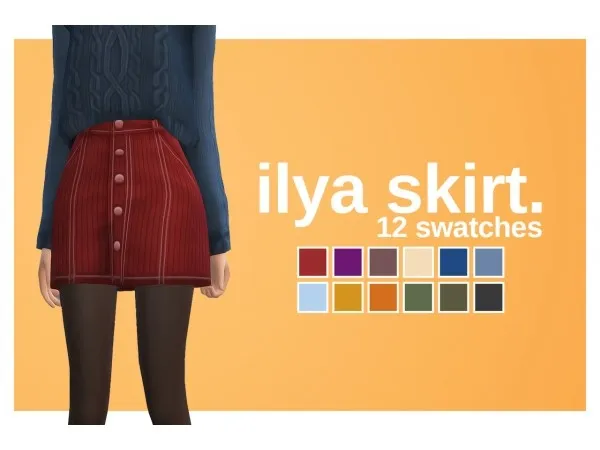 Maxis Match Ilya Skirt by theweebsimmer - The Sims 4 Custom Content
