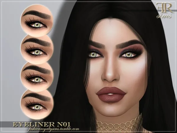 Alpha FRS Eyeliner N01 - The Sims 4 Custom Content
