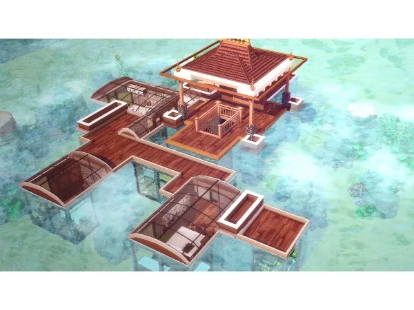 Maxis Match UNDERWATER TROPICAL HOUSE by kaibellvertsims - The Sims 4 Custom Content
