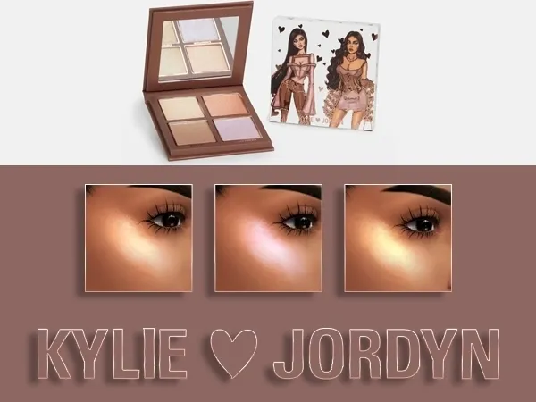 Alpha Kylie X Jordyn Collection Highlighter Palette - The Sims 4 Custom Content
