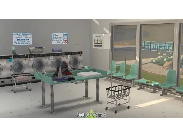 Maxis Match Around Laundromat - The Sims 4 Custom Content