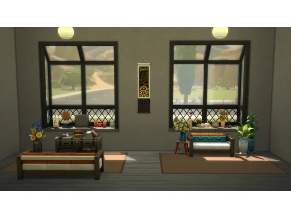 Maxis Match Laundry Day Window w Clutter Slots by illogicalsims - The Sims 4 Custom Content