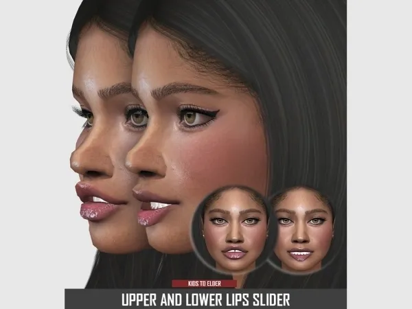 Mix UPPER AND LOWER LIPS SLIDER ADULT - The Sims 4 Custom Content