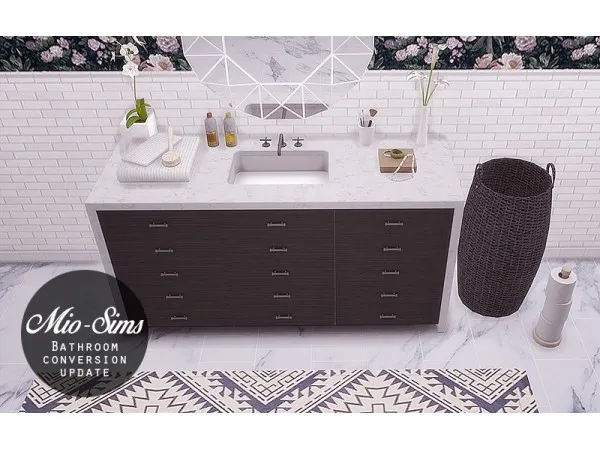 Alpha Bathroom conversion update sims by mio - The Sims 4 Custom Content