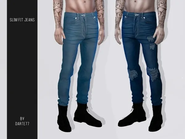 Alpha Slim Fit Jeans by darte77 - The Sims 4 Custom Content