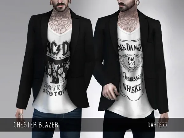 Alpha Chester Blazer by darte77 - The Sims 4 Custom Content