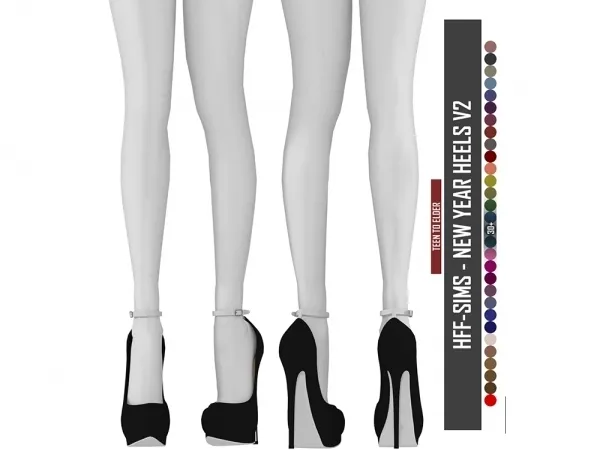 Alpha HFF SIMS NEW YEAR HEELS V2 - The Sims 4 Custom Content