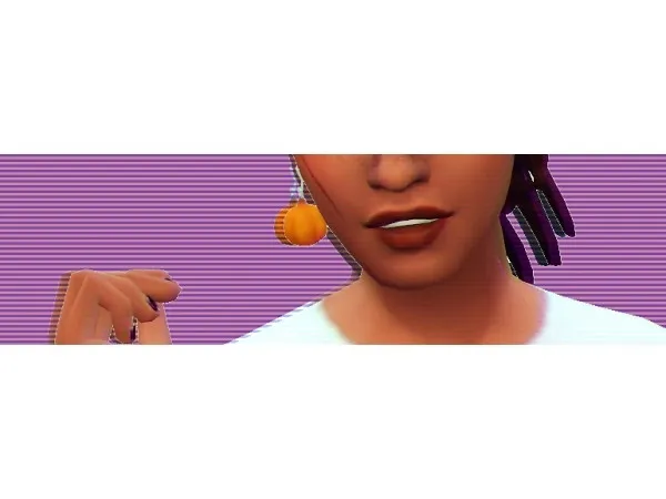 Maxis Match Pumpkin Earrings by forgiveusoursims - The Sims 4 Custom Content