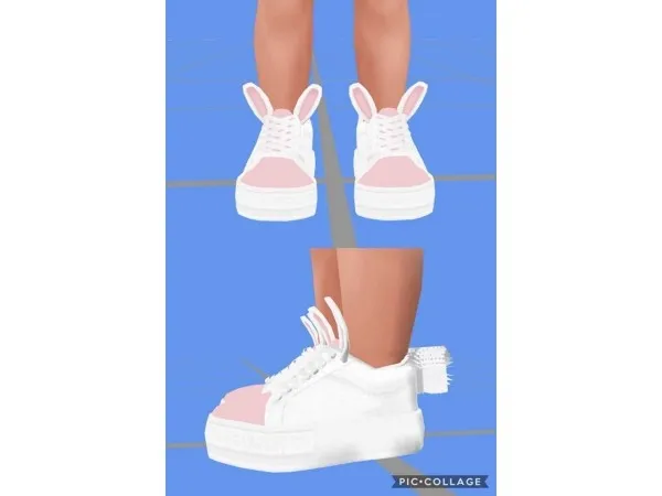 Alpha Bunny Rabbit Shoes - The Sims 4 Custom Content