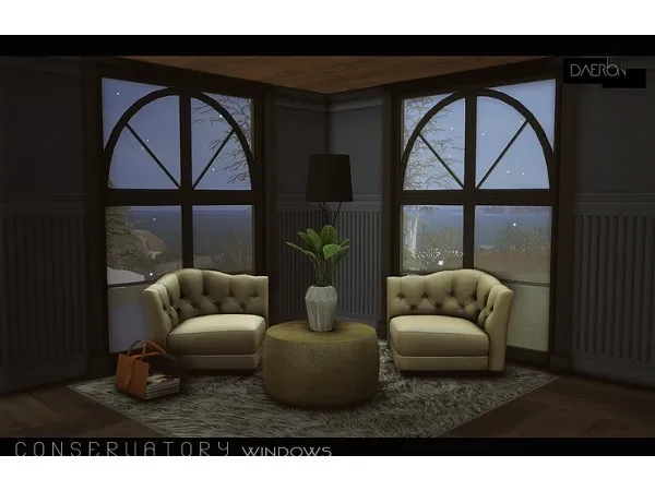 Maxis Match Conservatory window by daerOn - The Sims 4 Custom Content