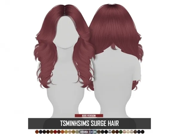 Alpha TSMINHSIMS SURGE HAIR KIDS VERSION' - The Sims 4 Custom Content