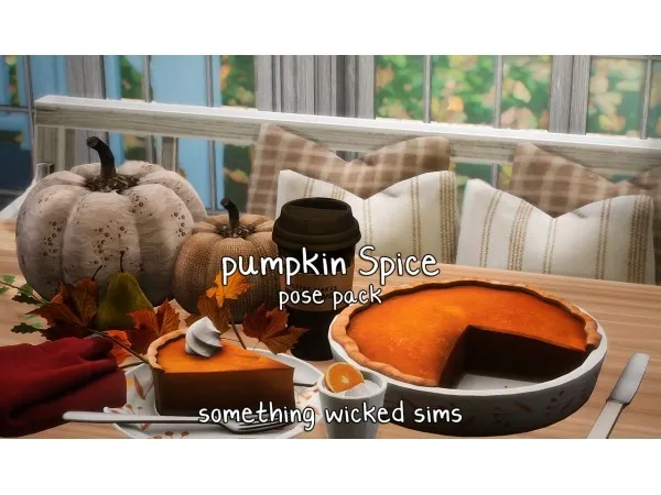 Maxis Match Something Wicked Sims Pumpkin Spice Poses - The Sims 4 Custom Content