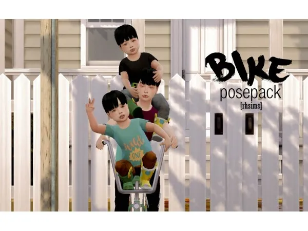 Alpha Bike posepack by rebekhanasims - The Sims 4 Custom Content