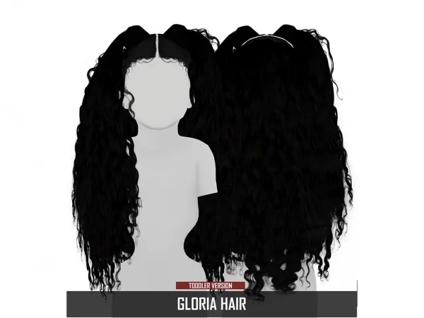 Alpha GLORIA HAIR TODDLER VERSION - The Sims 4 Custom Content