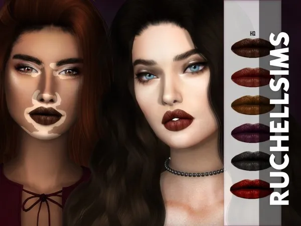 Alpha Bright Matte Lipstick Pallete 2 - The Sims 4 Custom Content