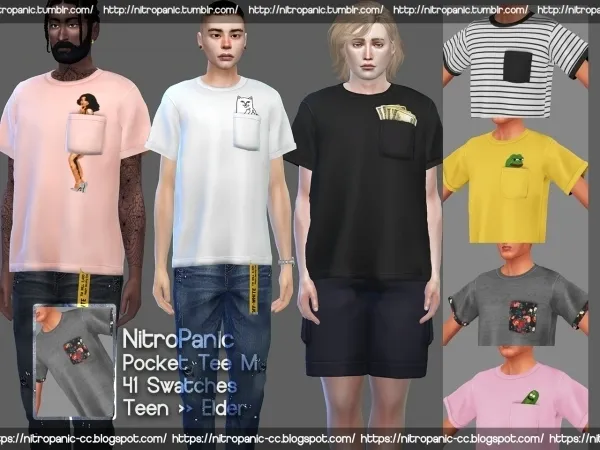 Maxis Match Pocket Tee M - The Sims 4 Custom Content