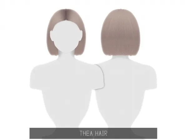 Alpha THEA HAIR - The Sims 4 Custom Content