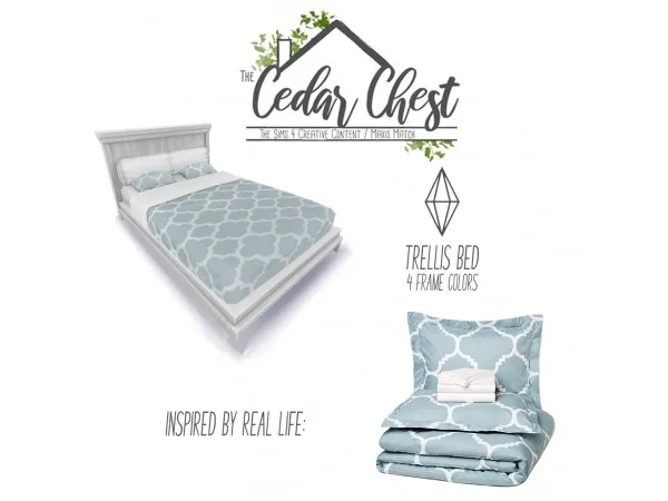Maxis Match Beds cedar chest by the - The Sims 4 Custom Content