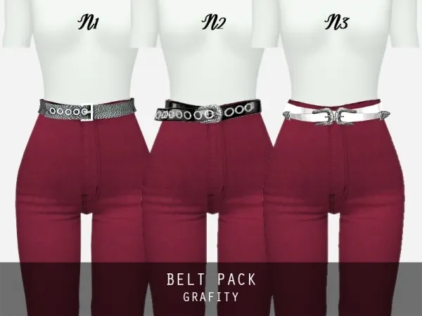 Alpha Belt Pack - The Sims 4 Custom Content