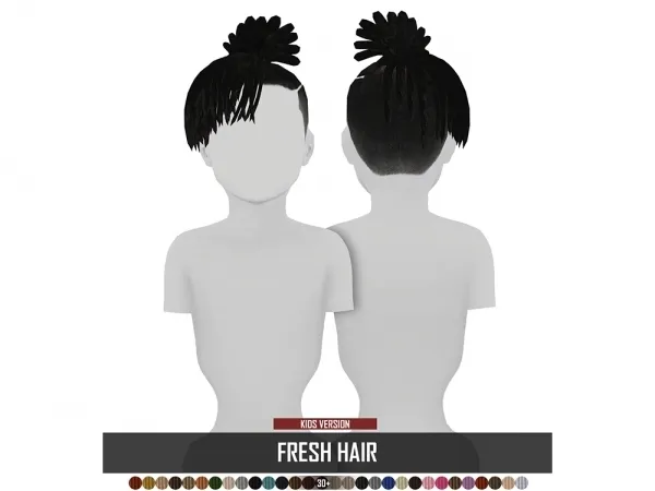 Alpha FRESH HAIR KIDS - The Sims 4 Custom Content