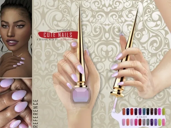 Alpha CUTE NAILS by redheadsims - The Sims 4 custom content