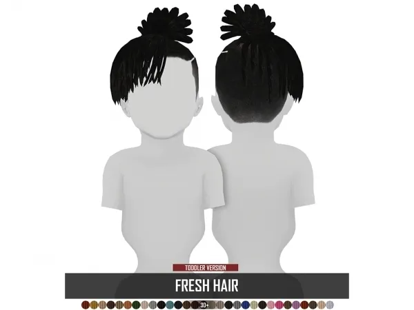 Alpha FRESH HAIR TODDLER - The Sims 4 Custom Content