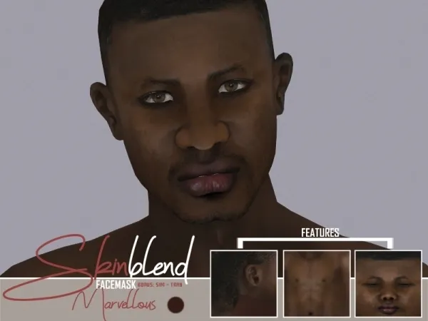 Alpha MARVELLOUS SKINBLEND SKIN by redheadsims - The Sims 4 custom content