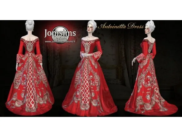 Mix Antoinetta Robe by jomsimscreations - The Sims 4 Custom Content