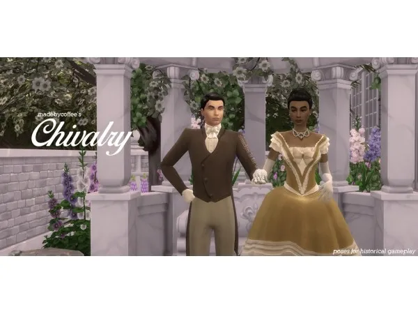 Alpha Chivalry posepack by madebycoffee - The Sims 4 Custom Content