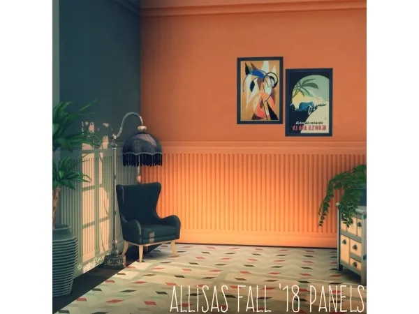 Maxis Match ALLISAS FALL 18 SOLID PANEL WALLS IN IMAGE SPECTRA by amoebae - The Sims 4 Custom Content