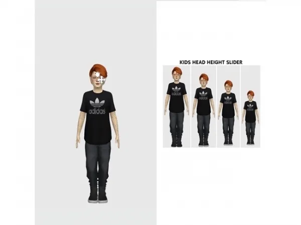Mix KIDS HEAD HEIGHT SLIDER by redheadsims - The Sims 4 Custom Content