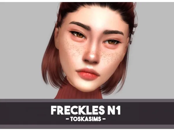 Alpha Freckles N1 by toskasims - The Sims 4 Custom Content