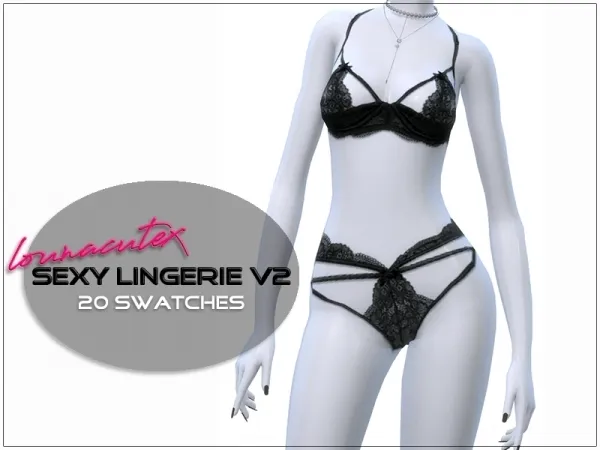 Sexy Lingerie V2 - Lounacutex - Sims 4 CC