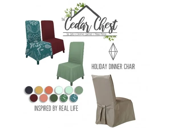 Maxis Match Holiday Dining Chair cedar chest by the - The Sims 4 Custom Content