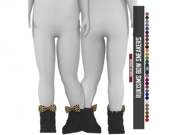 Alpha RUKISIMS BOW SNEAKERS TODDLER - The Sims 4 Custom Content