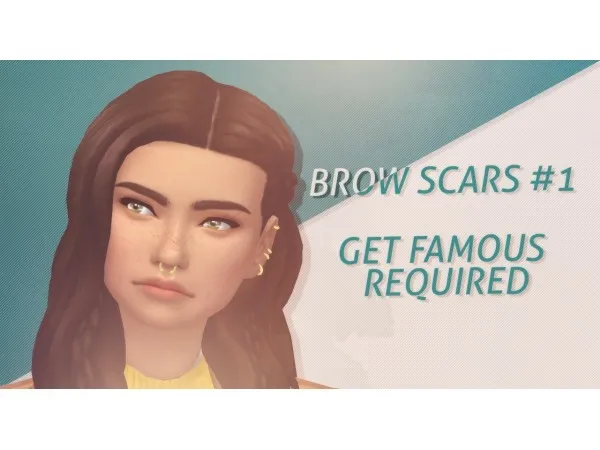 Maxis Match Brow Scars 1 by dryadsims - The Sims 4 Custom Content