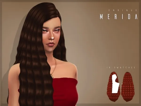 Maxis Match [EnriqueS4] Merida Hairstyle - The Sims 4 Custom Content