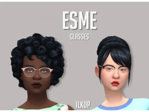 Maxis Match Esme Glasses by ilkup - The Sims 4 Custom Content