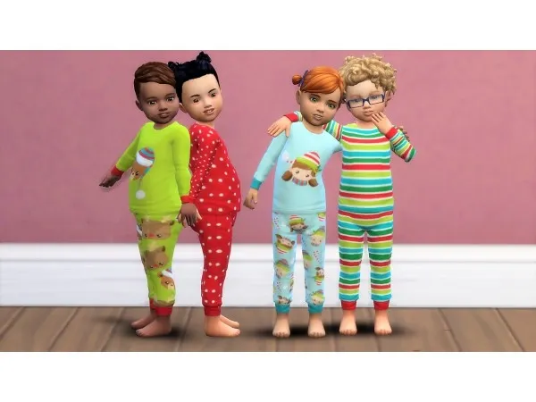 Maxis Match Twas the Night Before Christmas Toddler Jammies by splendidlittlesims - The Sims 4 Custom Content