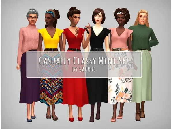 Maxis Match Casually Classy Mini Set by saurussims - The Sims 4 Custom Content