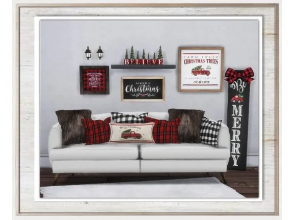 Cozy Cabin Christmas Set by simthingnew