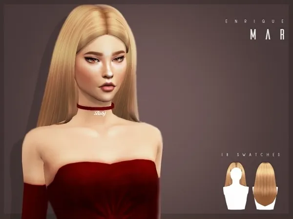 Maxis Match [EnriqueS4] Mar Hairstyle - The Sims 4 Custom Content