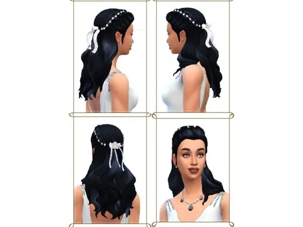 Maxis Match Wedding Braids Vintage Wedding Bun by birksche - The Sims 4 Custom Content
