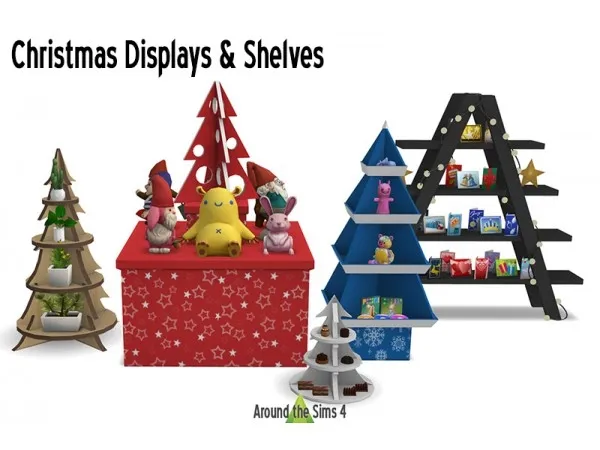 Maxis Match Christmas Displays Shelves by aroundthesims4 - The Sims 4 Custom Content