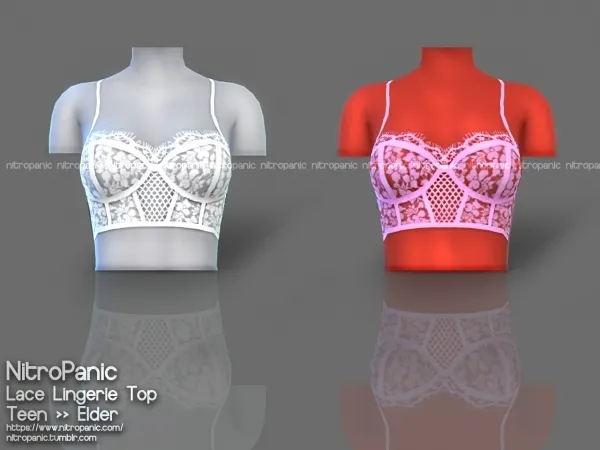 Alpha Lace Lingerie Top - The Sims 4 Custom Content